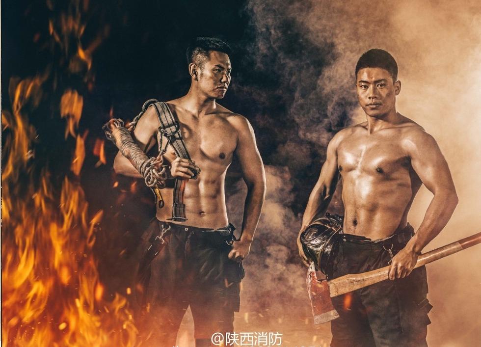 Chinese Firefighters Sizzle in 2017 Calendar Shanghai Daily