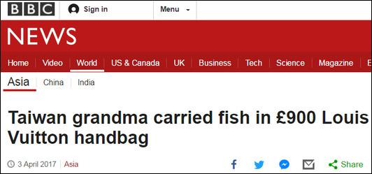 Granny uses her $1200 Louis Vuitton to bag her fish from the market