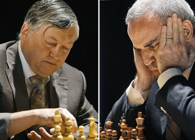 Kasparov wins first match against old nemesis Karpov