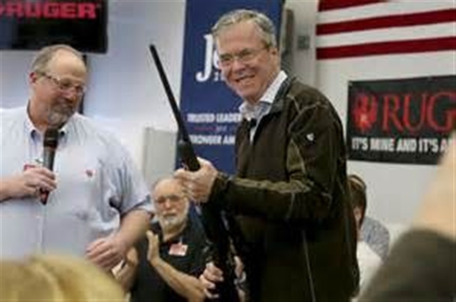 Jeb Bush Gun Photo Ignites Twitter Storm Shanghai Daily